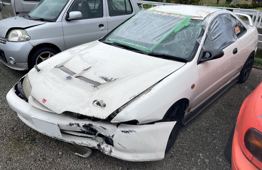 群馬県インテグラ事故車